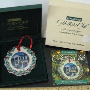 Longaberger Collectors Club 1997 Hometown Christmas Ornament Caroling In Dresden